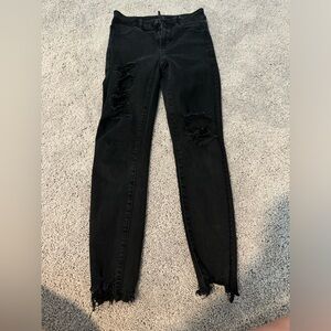 American Eagle Black Ripped Jeans